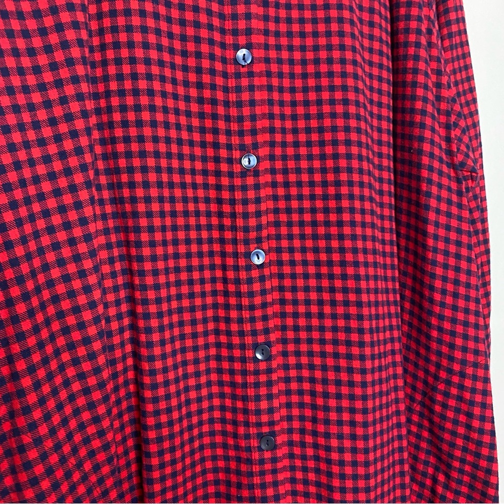 Joan Rivers Gingham Button Down Flannel Shirt 3x … - image 5